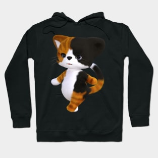 3D rendering of an adorable Calico Kitten Hoodie